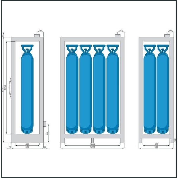 ARMOIRE DE SECURITE POUR BOUTEILLE DE GAZ